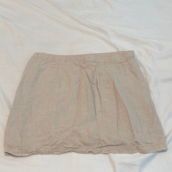 Abercrombie & Fitch Tan Linen-Blend Skirt - Picture 5 of 5